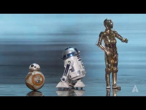 Star Wars droids at the Oscars